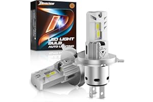 DeveChos H4 LED 6000K Bianco: Lampadine H4 100W 20000LM per Auto e Moto - LED H4 HB2 per Fari - Design 1:1 Plug-and-Play per Fari Abbaglianti e Anabbaglianti