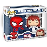 Funko Pop! Marvel: S&uuml;per Kahraman &Ccedil;iftleri - &Ouml;r&uuml;mcek Adam ve MJ - 2'li Paket - Marvel Comics - Koleksiyon Vinil Fig&uuml;r - Hediy