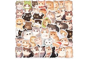 SLAXJNE 100 Pegatinas De Gatos, Pegatinas De Scrapbook, Pegatinas De Gatos De Dibujos Animados, Pegatinas Divertidas, Pegatinas Decorativas De Gatos