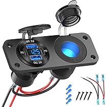 Presa accendisigari + doppia USB con pannello - Nero | Prese / Spine