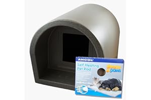 The Original Mr Snugs KatDen® Outdoor Cat Kennel/Shelter - Dark Grey - Kennel & Self Heating Pet Pad