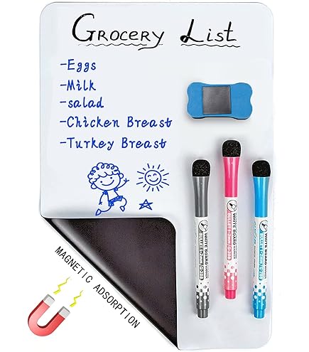 Magnetisches Whiteboard Für Den Kühlschrank – A4, Mit Marker & Magneten