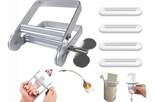 GUIDRE 5 Tube Press/Tube Squeezer,Metall Tubenausdrücker Tubenquetscher,Extra große Größe 8,5cm Metallquetschwerkzeuge Lazy Zahnpastaspender Haarfarbe Farbstoff Kosmetische Squeezer Tube Wringer (5 Stück)