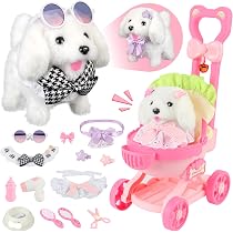Robot chien, jouet pour enfants avec laisse, jouet robot qui coure et