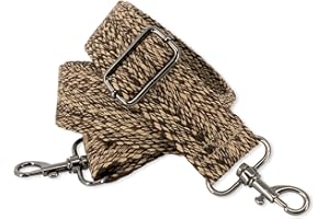 ‎BENAVA BENAVA Verstellbarer Schulterriemen für Taschen 75-135 cm | Taschengurt Braun Breit 40mm | Farbe Karabiner Schwarz | Taschengurte zum Wechseln | Schultergurt für Taschen