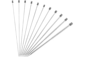 LIHAO 11 paia (22 pezzi) di aghi da maglia in acciaio inox unico punta per lana (2 mm-8 mm, lunghezza 35 cm)