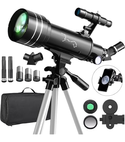 Télescope Astronomique USCAMEL 80/500 - Ouverture 80mm, Longueur Focale 500mm, Pour Débutants Adultes Et Enfants, Avec Adaptateur Smartphone