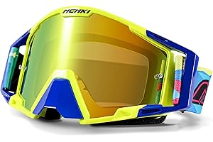 NENKI Lunettes Moto Cross, Masque Moto Cross avec protection du nez, Lunettes de Ski pour hommes et femmes, pour les sports de plein air, comme Lunette Moto