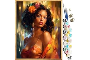 JanFebMar Peinture Numero Adulte, Acryliques Peinture par Numéros pour Adultes Débutants Enfants Peinture a Numero Adulte Peinture avec 3 Pinceaux Sans cadre 40×50 cm