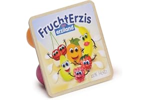 Erzi Ensemble de Fruits et légumes en Bois 7 x 7 x 2.7 cm pour Jeu de Simulation