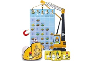 PUTSKA Crane Theme - Baby Potty Training Kit with 35 Magnetic Stickers, Board, Instructional Stickers, and Crown - Engaging Toddler Tracker Set