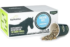 Equinutritive Breathe Rite - Horse Breathing Supplements. Equine Respiratory Support For Horses Prone To Coughing, Sneezing, Airborne Irritants or Allergies. 100% Natural Herbs Starter Pack (600g)