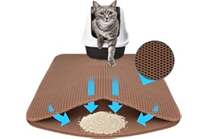 KARAT Mata do żwirku dla kota 76 x 61 cm – wodoszczelna podkładka pod kuwetę dla kota – mata chroni podłogę przed żwirkiem – mata do kuwety dla kota (Charly)