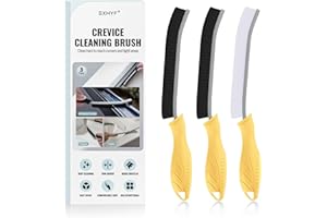 SXhyf Brosse de Nettoyage Multifonctionnelle à Poils Durs pour Maison, Cuisine, Fenêtre, Robinets, Toilettes, Joints et Voiture