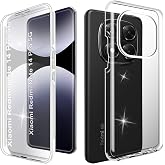 WeiCase Case for Xiaomi Redmi Note 14 Pro 5g, Transparent 360&deg; Protection Case with Built-in Screen Protector Anti-Shock Sili