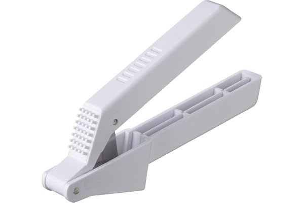 KitchenCraft Vitlökspress, Plast, 16 x 4 cm, Vit, KCGARLIC