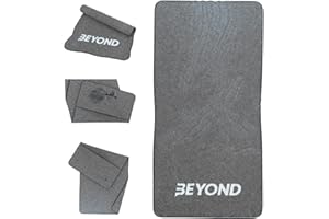 BEYOND SHAKERS Beyond - Asciugamano da palestra di alta qualità, 100% cotone, ad alto assorbimento, 40 x 80 cm, per crossfit, sollevamento pesi, palestra, tasca con cerniera, grigio