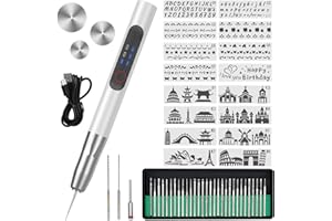 Airminti Stylo de gravure électrique, outil de gravure multifonction, outil de gravure portable sans fil, stylo de gravure, rechargeable USB, graveur rotatif portable pour graver des bijoux