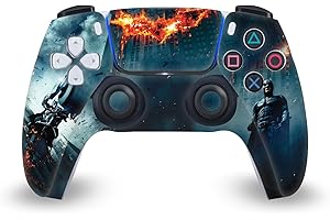 Head Case Designs sous Licence Officielle The Dark Knight Affiche Batman Art Clé Vinyle Plaque Frontale Autocollant De Jeu Peau Autocollant Compatible avec Sony PlayStation 5 PS5 DualSense Controller