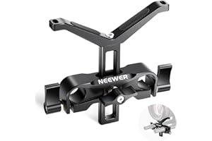 NEEWER Support de téléobjectif Long pour Objectif, avec Hauteur réglable de 53 mm, Compatible avec TILTA, Compatible avec NICEYRIG, Compatible avec SMALLRIG DSLR Appareil Photo épaule Rig Follow Focus