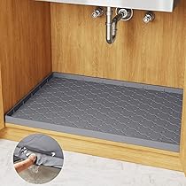 Tappetino sotto il lavandino, 86 x 55 cm, in silicone flessibile sotto la cucina, facile da pulire, tappetino sotto il lavello per la cucina, impermeabile, organizer per armadi e stoccaggio