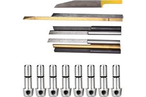 FOCKET Outils de Gravure de Bijoux, 8 Pièces de Coupe de Gravure pour Impact Pneumatique, Machines de Gravure de Fabrication de Bijoux Machines de Gravure de Fabrication de Bijoux