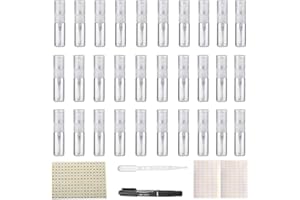 VISSQH 30 Pezzi Mini Flacone Spray, 3ml bottiglia campione,Riutilizzabile tomizzatore bottiglia di Profumo in Vetro (con etichetta adesiva)