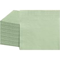 CATELL 100 Pezzi Tovaglioli Di Carta Verde Salvia, Tovaglioli Verde