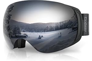 Findway Ski Goggles,Snowboard Goggles for Men Womens Ladies Over Glasses OTG, Magnetic Interchangeable Spherical Lens,Anti-fog 100% UV Protection, Anti-glare Goggles for Skiing Snowboarding
