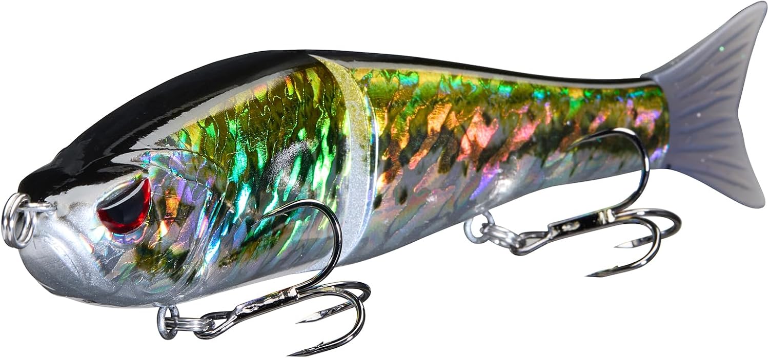 Bassdash SwimShad Glide Baits - Señuelo Articulado Deslizante para Pesca de Lubina, Lucio, Salmón, Trucha y Muskellunge