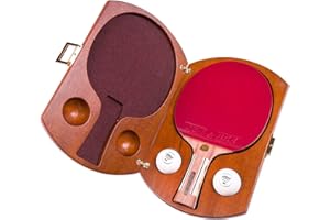 ‎ATEMI Atemi Set LUX | Luxuriöses Set für die anspruchsvollsten und raffiniertesten Spieler |Hält 1 Schläger und Zwei Bälle |Goldenes Schloss am Gehäuse |Schützende weiche Filzauskleidung |Neuer Gummi 2020