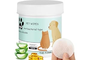Aomig Augenpads für Hund Katze 100Pcs Augenpflege für Haustiere 100% Natürliche Augenpflege Pads Hunde & Katzen für Reinigung von Augenausfluss Entfernung von Fremdkörpern Tränenflecken Entzündung (C)