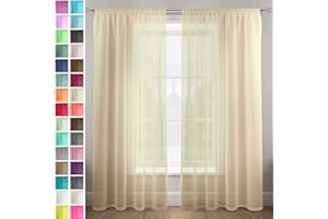 Megachest gathering tape voile curtain(champagne, W 56" x L 90" (2 Panels)