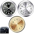 Nadiaen Car Clock,3 Pcs Mini Luminous Car Dashboard Small Stick on Digital Clocks Round Quartz Watch Digital Timer Onboard Air Vent Dash Easy To Read Time for Automotive Boat Bike Home Accessories
