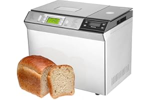 Andrew James 13-in-1 Bread Maker Machine, Simple Homemade Bread, Fresh Loaves Every Time, Gluten-Free Option, Crust Control, Keep Warm Function & Auto Ingredient Dispenser, Bake 13 Types of Bread