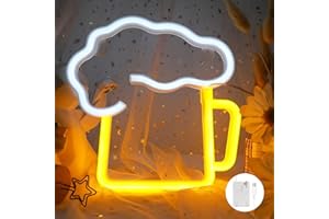 Gebiuhoo Scritte Neon Bar Birra Insegna Luminosa LED da Parete Insegna al Neon LED Aperto Luci Notturne USB Per Casa Decorazione Alimentata a Batteria o USB