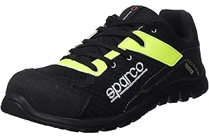 Sparco S0751743NRGF Practice buty ochronne, czarne/żółte, rozmiar 43, czarny, 43 EU