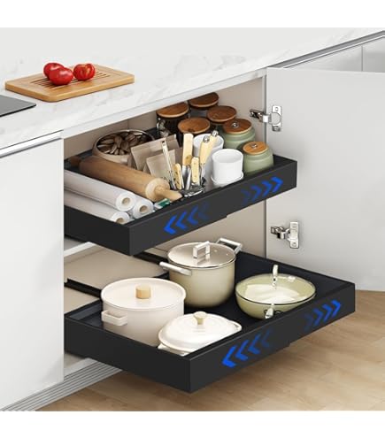 Organiseur D'armoire Coulissant, étagères De Rangement Coulissantes