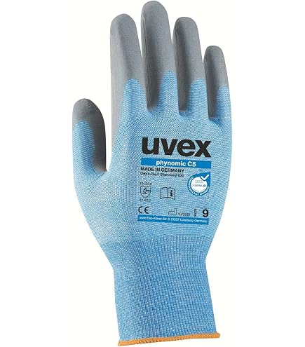 Gants De Protection Uvex Phynomic F XG | Anti-coupures Et Adhérence Huile/eau - Noirs
