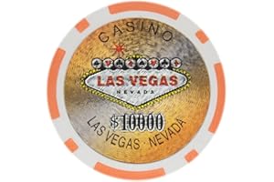 Brybelly Las Vegas Casino Poker Chip Heavyweight 14-gram Clay Composite – Pack of 50