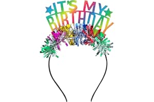 CIATBYYJ Bunte Haarreif Geburtstag,It's My Birthday Geburtstag Stirnband,Glitter Geburtstagskrone,Bling Mädchen Haarreif,Geburtstags-Haarschmuck für Mädchen Geschenkdekorationen Fotorequisiten