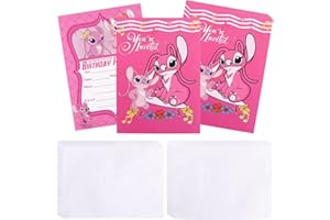 Gxhong Inviti Compleanno Bambini Biglietti, Invito Alla Festa, Battesimo Busta Invito, 12 Kit Invito agli Accessori con Busta bianca, per Ragazzo Ragazza Articoli Feste Compleanno