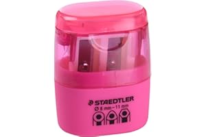 Staedtler 512 - Blister 1 Taille-Crayon 2 Usages Avec Réservoir Rose Fluo