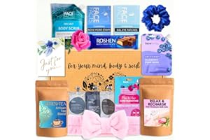 PAMPER ISLAND SPA IN A BOX Pamper Gift for Woman, Pamper Sets for Women Gifts, Birthday Hamper for Her, Birthday Pampering Spa Sets, Christmas Anniversary Wedding, Bride to Be, Bridesmaid Present (Purple)