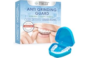 DIVIDERMY 4 Piezas Ferula Descarga Bruxismo,FéRula Dental De Descarga,Prevenir el Bruxismo y Roncar,bruxismo dental noche,ferula de descarga,Protector Bucal Para Dormir,2 Tamaños,Azul