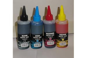 HANDSCARTRIDGES 4 Universal Printer Refill Ink Dye Bottles Fits Brother Lc127Xl / Lc125Xl