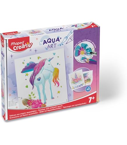 Maped CREATIV AQUA'ART Ausmal-Set Ballerina - Mit 3 Metallic-Tafeln, 10 Aquarellstiften & Pinsel