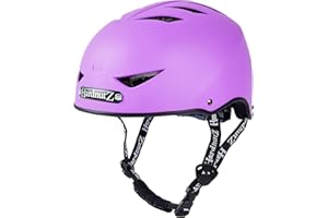 HardnutZ Street Bike Helmet - Various Sizes | Gloss & Rubber Coated | HN102 | For Adult & Kids | For Urban Cycling, BMX, Skateboard, Scooter or Roller Blade Helmets | Lightweight | EU & UKCA Certified