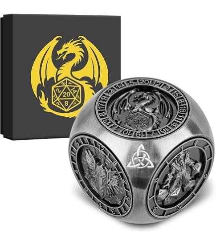 Lot De 7 Mini Dés D&D En Métal – Boîte Montre Steampunk Dragon, Pour Donjons, Voyages Et Camping