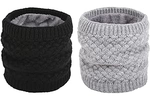 TSLBW Cache-cou Hiver Écharpe Snood Thermique Doublée de Polaire Écharpe Unisexe en Tricot épais pour l'hiver pour Hommes Femmes Sport cou Guêtre Snood Visage Masque Chaud Hiver snood écharpe